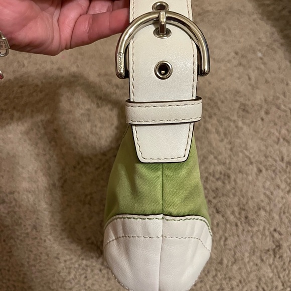 Y2K Coach Lime Green and Leather Soho boho shoulder Bag - Picture 7 of 12
